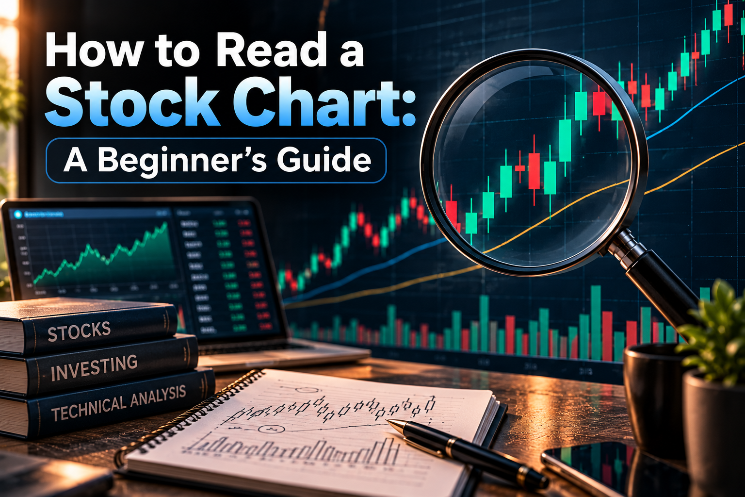 How to read a stock chart on a trading screen