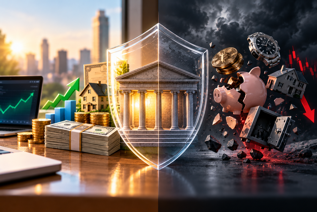 Financial shield between safety and risk, illustrating SIPC protection